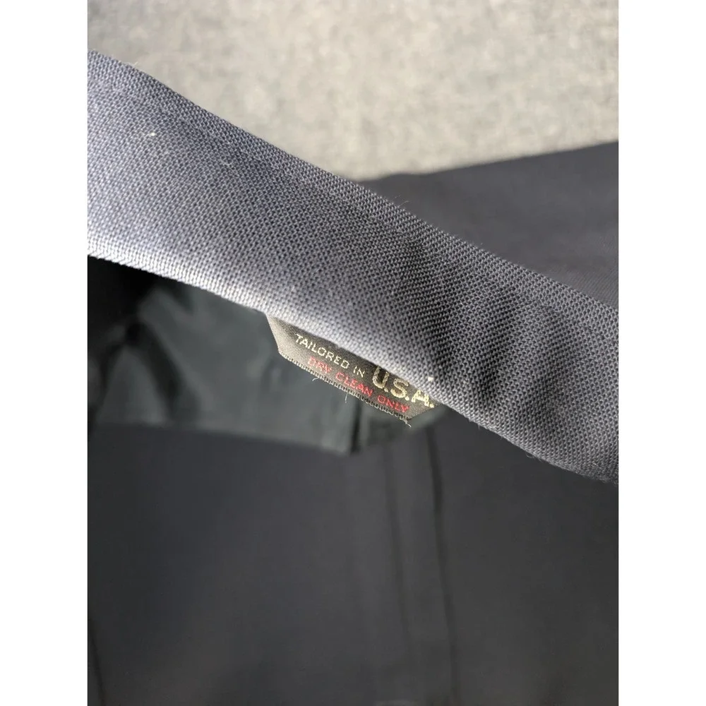 VTG Arnold Palmer Solid Navy‎ Blue Brass Button Sports Coat Blazer Mens 46L Long